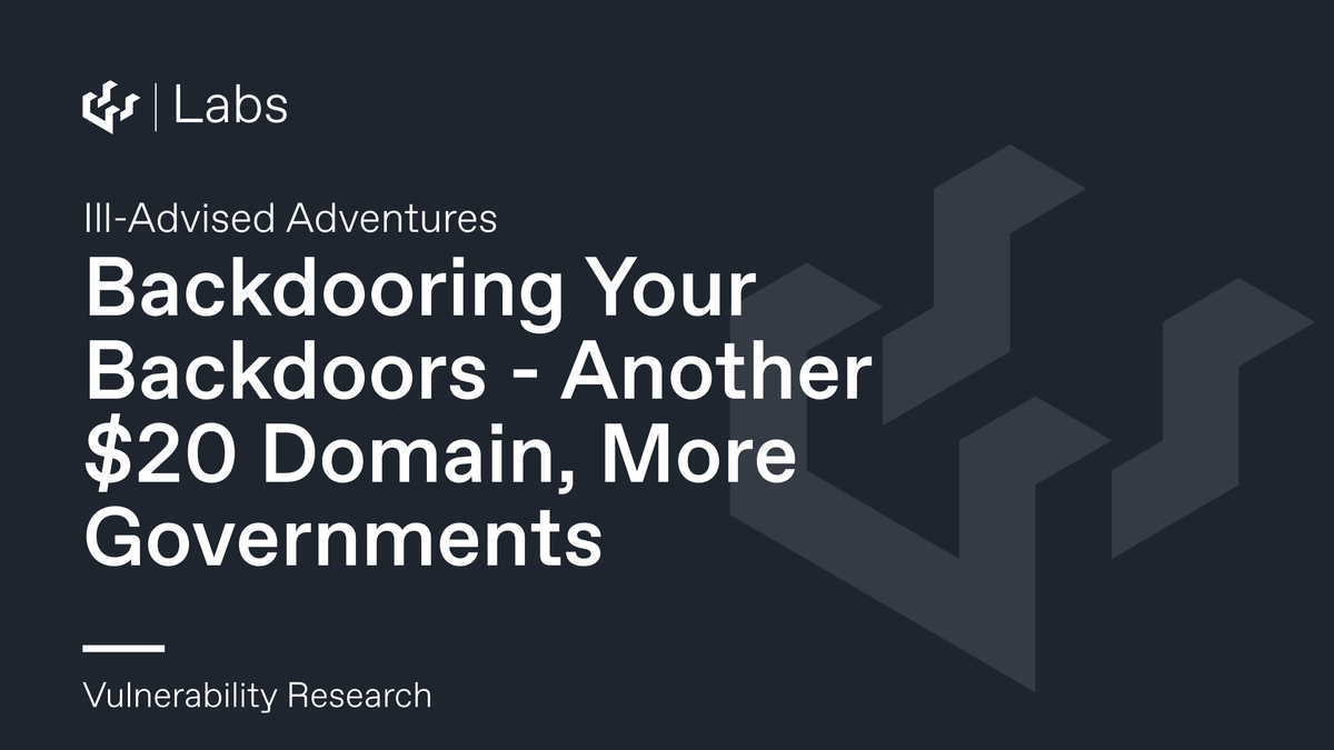 Backdooring Your Backdoors - Another $20 Domain, More Governments
