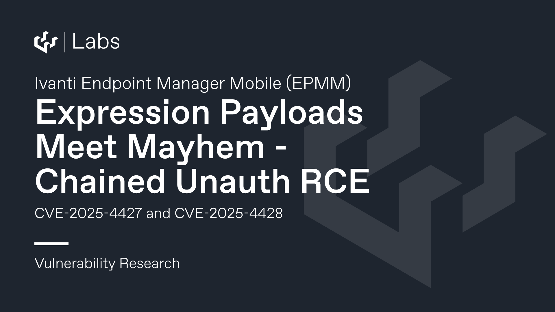 Expression Payloads Meet Mayhem - Ivanti EPMM Unauth RCE Chain (CVE-2025-4427 and CVE-2025-4428)