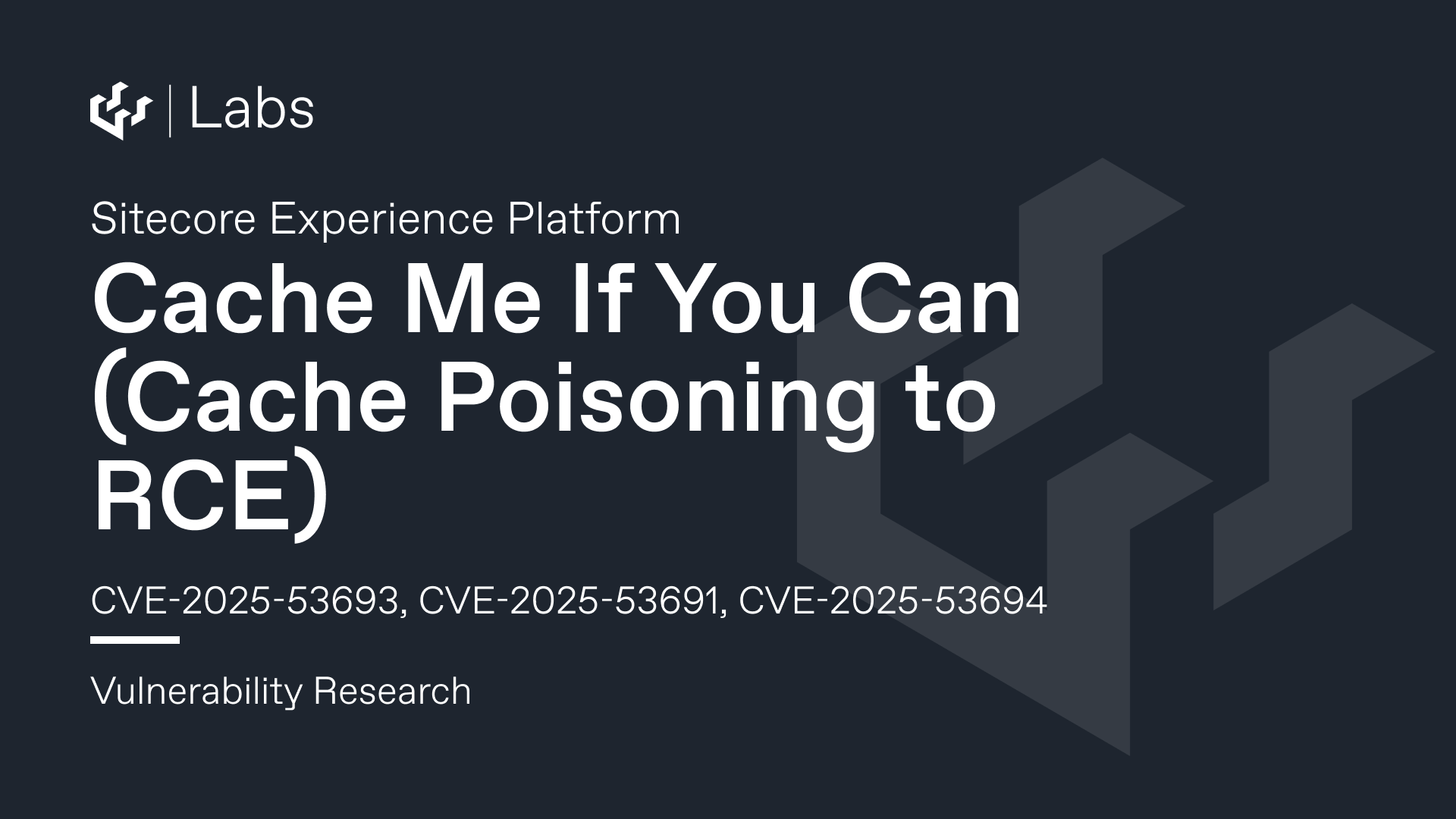 Cache Me If You Can (Sitecore Experience Platform Cache Poisoning to RCE)